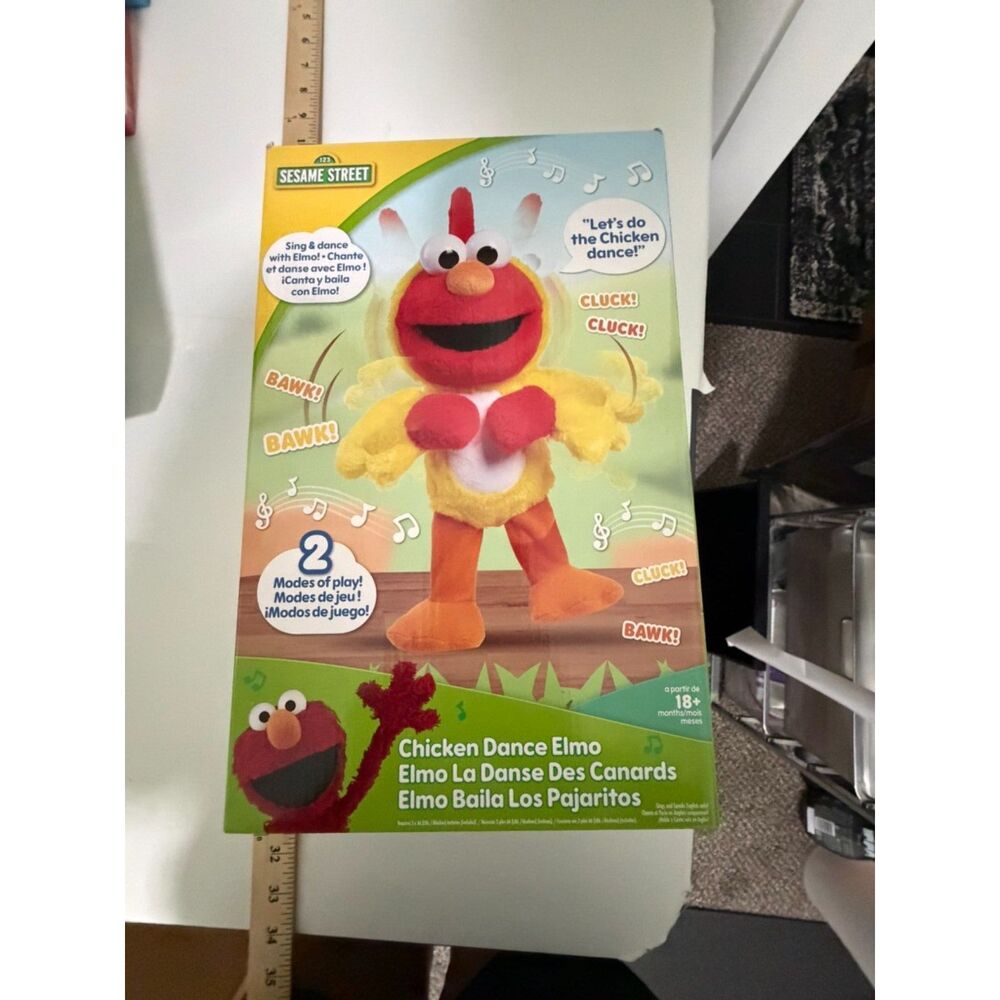 Sesame Street Chicken Dance Elmo Feature 13 Inch Plush, Dancing Plush, Stuffed A